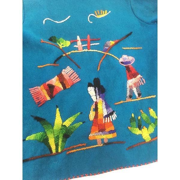 キッズ 古着 50-60s メキシコ 民族 フェルト ステッチ ヴィンテージ