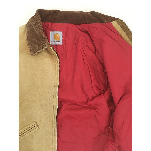 キッズ 古着 80s- Carhartt レッド キルティング ライナー ブラウン