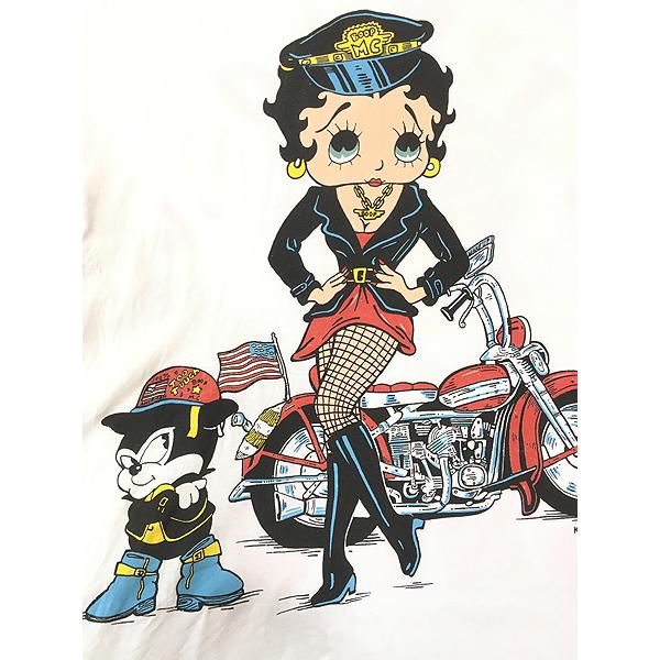 レディース 古着 90s BETTY BOOP MOTORCYCLE CLUB ベティ ブープ