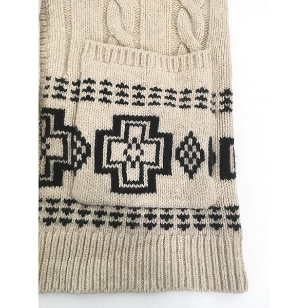 レディース 古着 PENDLETON クロス ネイティブ ケーブル ショール