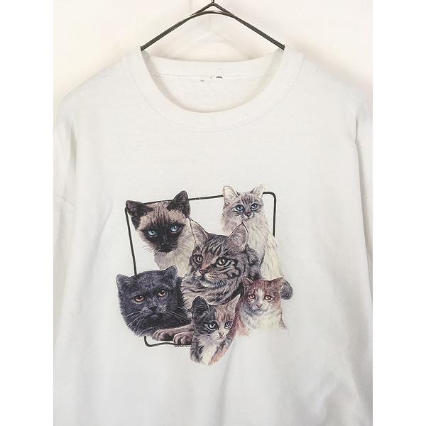 レディース 古着 00s Wild Side 猫 ねこちゃん リアル アニマル