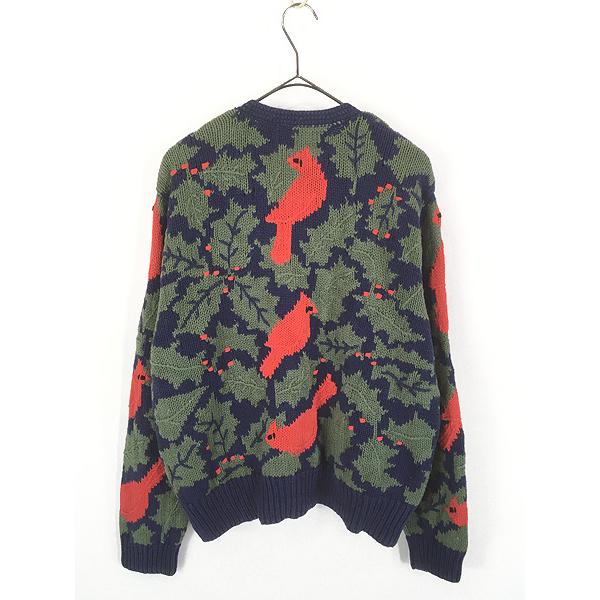 レディース 古着 90s ORVIS 鳥 バード アニマル 総柄 麻 コットン