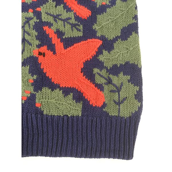 レディース 古着 90s ORVIS 鳥 バード アニマル 総柄 麻 コットン