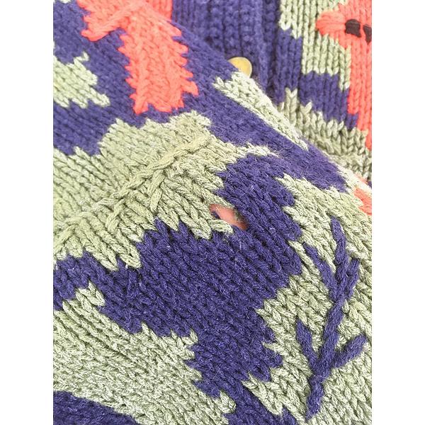 レディース 古着 90s ORVIS 鳥 バード アニマル 総柄 麻 コットン