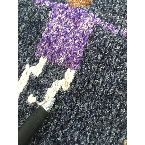 レディース 古着 90s エクアドル製 男女 人 手つなぎ ボーダー ヘビー