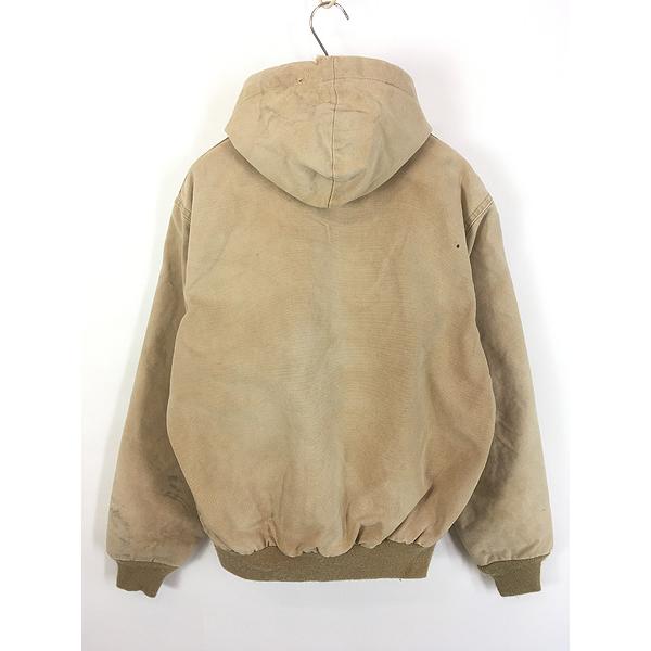 レディース 古着 80s USA製 Carhartt 裏地 メッシュ フェード ブラウン