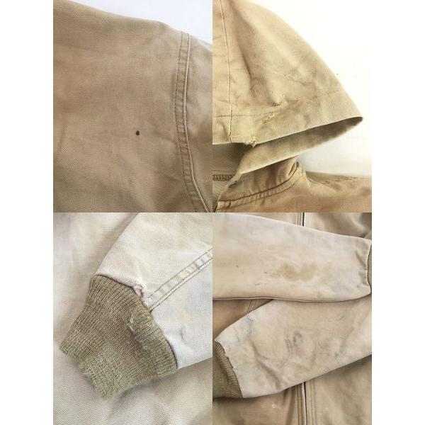 レディース 古着 80s USA製 Carhartt 裏地 メッシュ フェード ブラウン