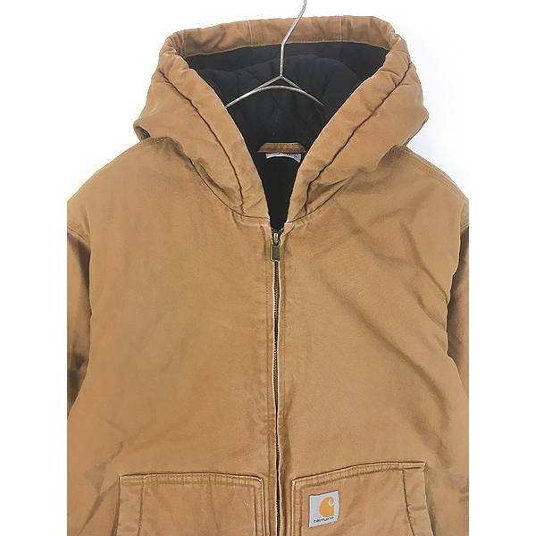 レディース 古着 Carhartt ブラウン ダック 防寒 パデット アクティブ