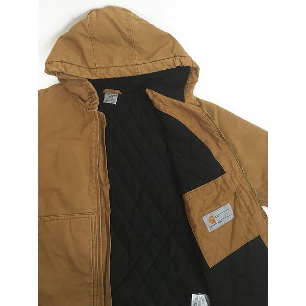 レディース 古着 Carhartt ブラウン ダック 防寒 パデット アクティブ