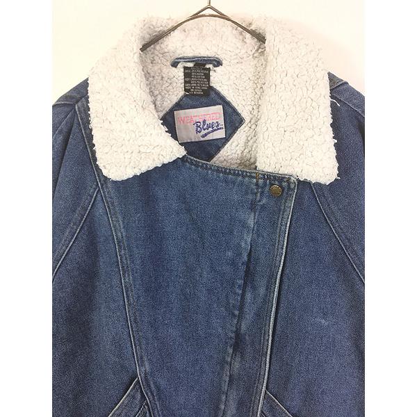 レディース 古着 90s WEATHERED Blues 裏ボア ブルー デニム