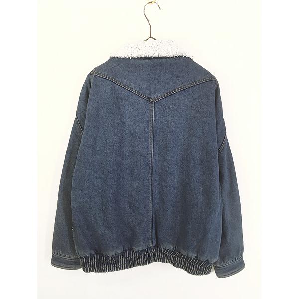 レディース 古着 90s WEATHERED Blues 裏ボア ブルー デニム