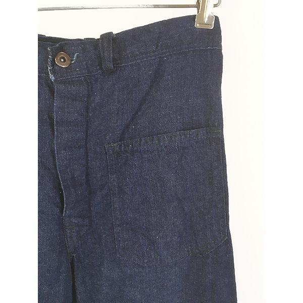レディース 古着 40s 米軍 US NAVY 「巻きパンツ」 真紺 インディゴ