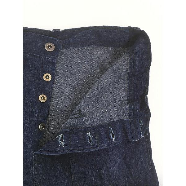 レディース 古着 40s 米軍 US NAVY 「巻きパンツ」 真紺 インディゴ