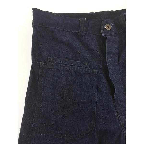 レディース 古着 40s 米軍 US NAVY 「巻きパンツ」 真紺 インディゴ