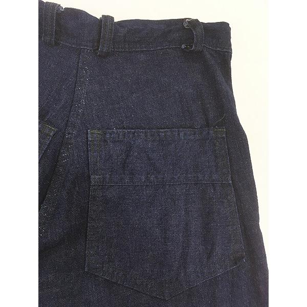 レディース 古着 40s 米軍 US NAVY 「巻きパンツ」 真紺 インディゴ