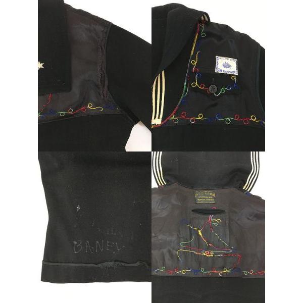 レディース 古着 40s 米軍 US NAVY 豪華 ハンドステッチ リメイク ウール マリン セーラー シャツ ジャケット L位 古着 レディース 古着 40s 米軍 US NAVY 豪華 ハンドステッチ リメイク