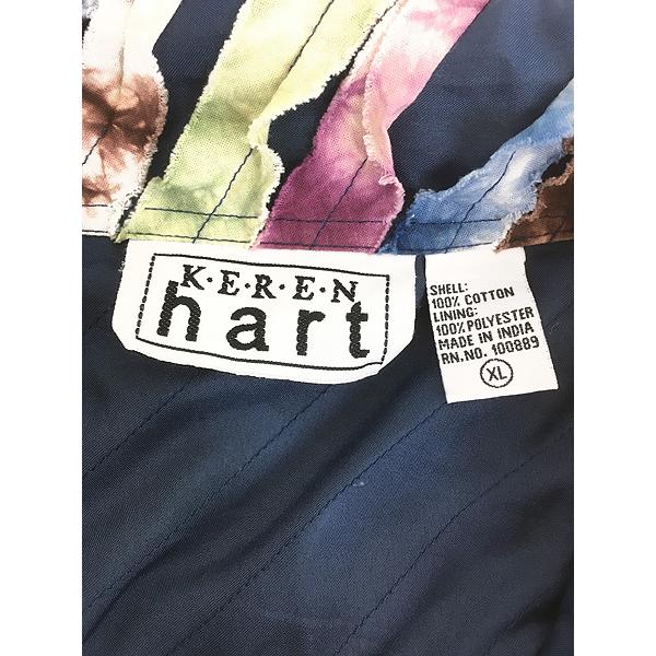 レディース 古着 90s KEREN hart タイダイ ストライプ コットン 