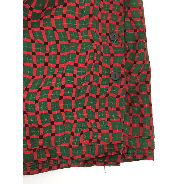 レディース 古着 80s USA製 Vera Bradley ウェーブ チェック ノースリーブ コットン ワンピース ロング丈 S 古着 レディース 古着 80s USA製 Vera Bradley ウェーブ チェック