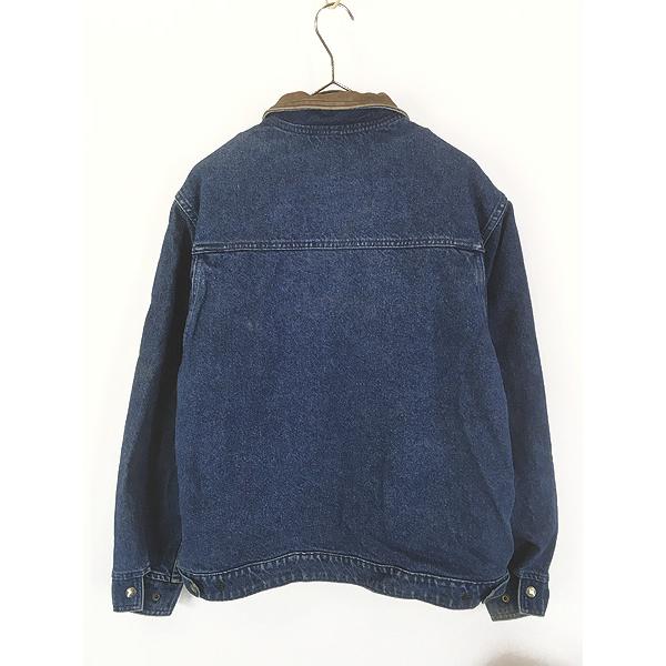 レディース 古着 90s USA製 WoolRich ブランケット ライナー 襟 本革