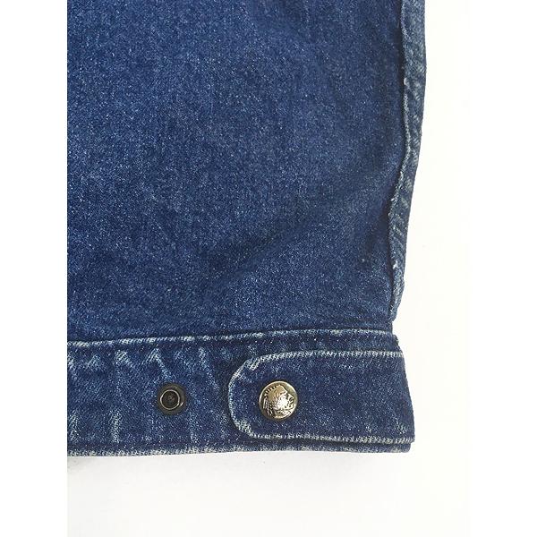 レディース 古着 90s USA製 WoolRich ブランケット ライナー 襟 本革