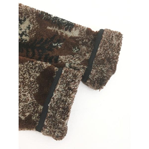 レディース 古着 90s USA製 BLACK DIAMOND 森 動物 総柄 デザイン ボア