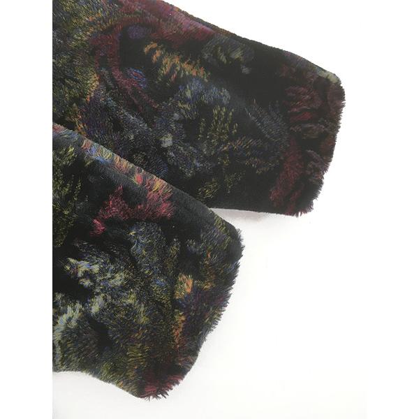 レディース 古着 80s USA製 DONNY BROOK 花 ボタニカル 総柄 フェイク