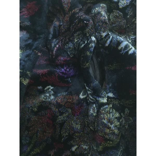 レディース 古着 80s USA製 DONNY BROOK 花 ボタニカル 総柄 フェイク