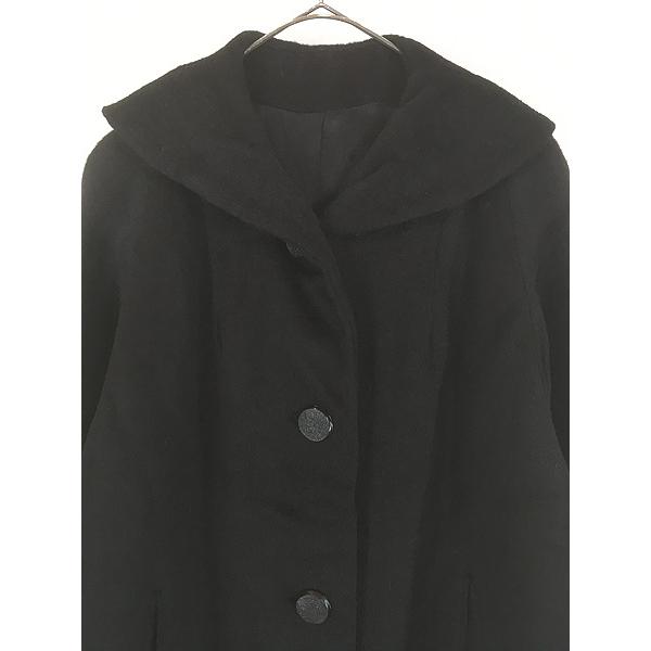 レディース 古着 60s オールブラック ショールカラー シャギー