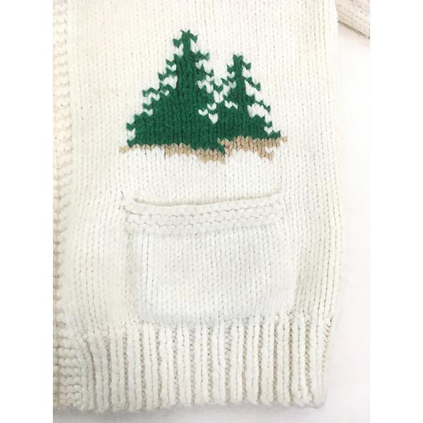 レディース 古着 60s モミの木 犬ぞり ショールカラー ローゲージ ウール ニット カウチン カーディガン ジャケット L位 レディース 古着 60s モミの木 犬ぞり ショールカラー ローゲージ