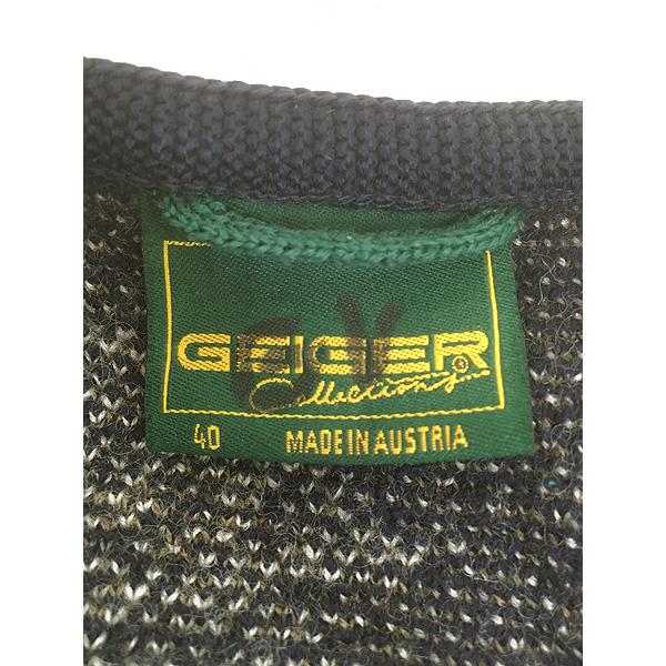 レディース 古着 80s Austria製 GEIGER 花 フラワー 鹿 ヤギ ノー