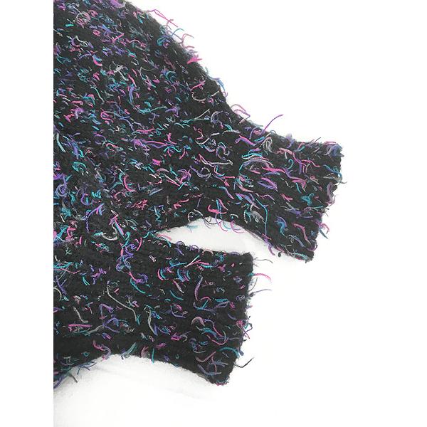 レディース 古着 90s James St. John ショールカラー カラフル ループ ニット ロング カーディガン M レディース 古着 90s James St. John ショールカラー カラフル ループ