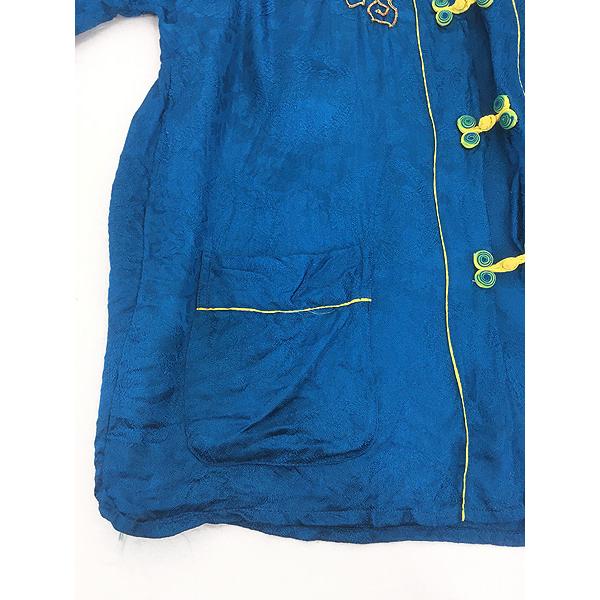 レディース 古着 60-70s 日本製 ドラゴン 龍 刺しゅう 光沢 シルク
