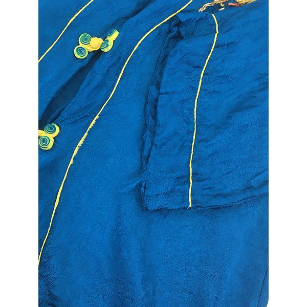 レディース 古着 60-70s 日本製 ドラゴン 龍 刺しゅう 光沢 シルク