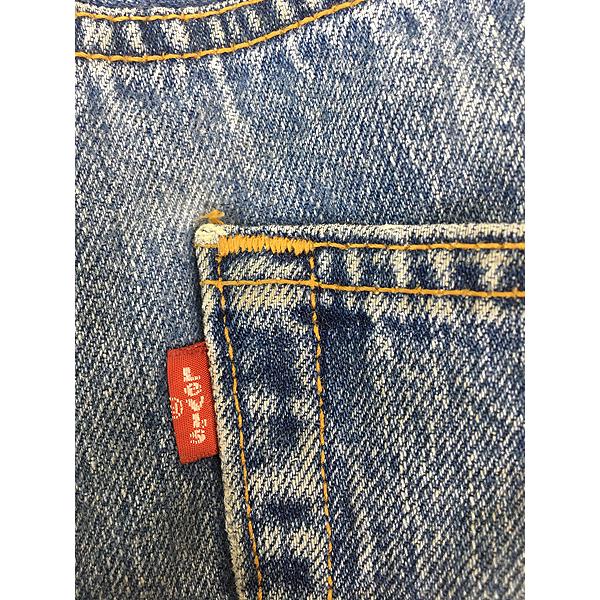 古着 00s Levi's 501-0193 インシーム シングル ブルー デニム パンツ