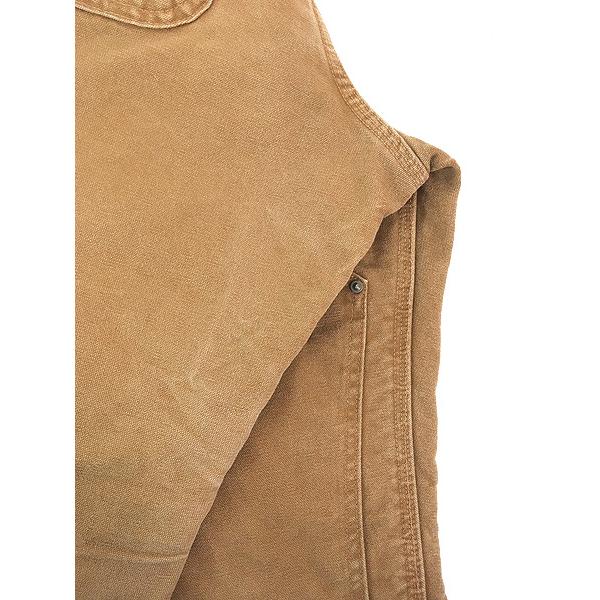 古着 10s Carhartt ブラウン ダック Wニー パデット ペインター ワーク