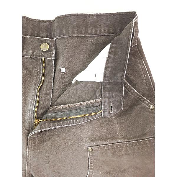 古着 10s Carhartt ダーク ブラウン ダック Wニー ペインター ワーク