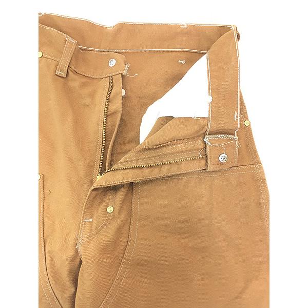 古着 70s USA製 Carhartt ブラウン ダック Wニー ペインター ワーク
