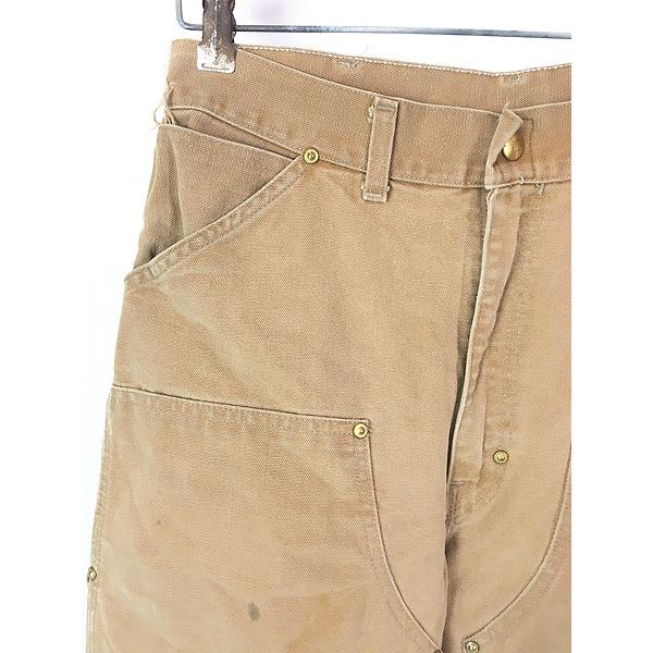 古着 70s USA製 Carhartt ブラウン ダック Wニー ペインター ワーク