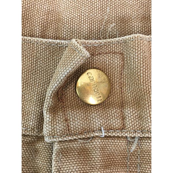 古着 70s USA製 Carhartt ブラウン ダック Wニー ペインター ワーク