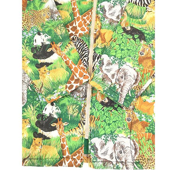 古着 90s キリン ゾウ トラ パンダ マルチ アニマル キルティング