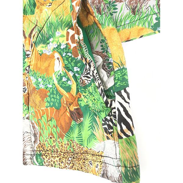 古着 90s キリン ゾウ トラ キリン パンダ マルチ アニマル キルティング ジャケット XL位 古着 古着 90s キリン ゾウ トラ パンダ マルチ アニマル キルティング