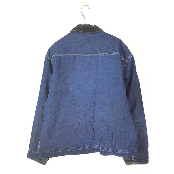 oshkosh b‘gosh ヴィンテージ エンジニアジャケット ロング丈 古着 70s USA製 OshKosh B'gosh レッド ライナー 濃紺 ブルー デニム