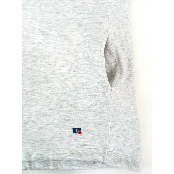 古着 90s Russell Pro Cotton 無地 ソリッド 前V スナップボタン