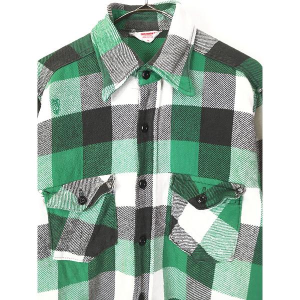 古着 60s FROSTPROOF 好配色 ブラック × グリーン ホワイト ブロック