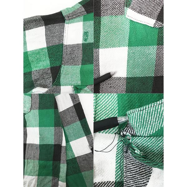 古着 60s FROSTPROOF 好配色 ブラック × グリーン × ホワイト ブロック チェック ヘビー フランネル シャツ ヘビネル 16 古着 60s FROSTPROOF 好配色 ブラック × グリーン ホワイト ブロック