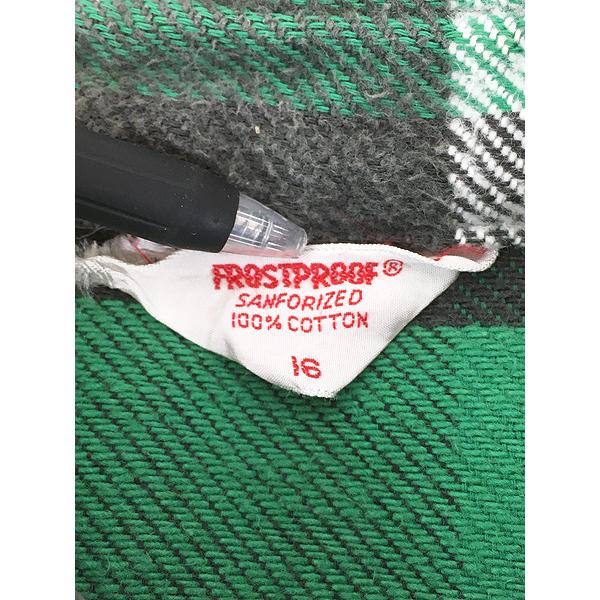 古着 60s FROSTPROOF 好配色 ブラック × グリーン ホワイト ブロック