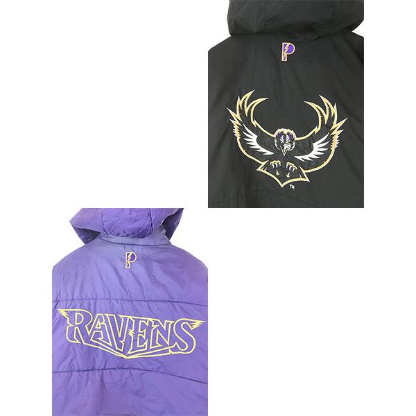 古着 90s NFL Baltimore Ravens レイブンズ パデット リバーシブル