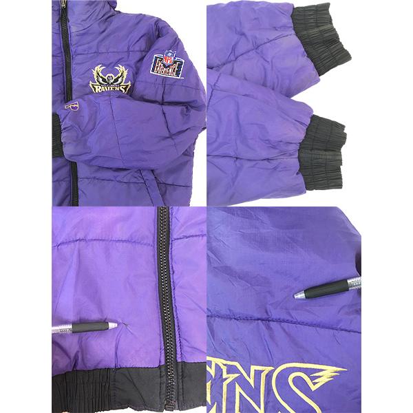 古着 90s NFL Baltimore Ravens レイブンズ パデット リバーシブル
