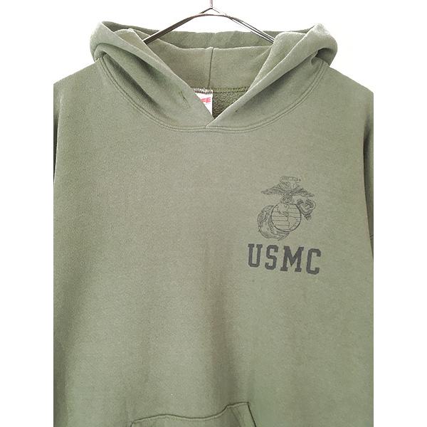 SOFFE USMC パーカー　00s 90s ミリタリー　軍物　vtg 古着 古着 90-00s USA製 Soffe 「USMC」 ミリタリー トレーニング