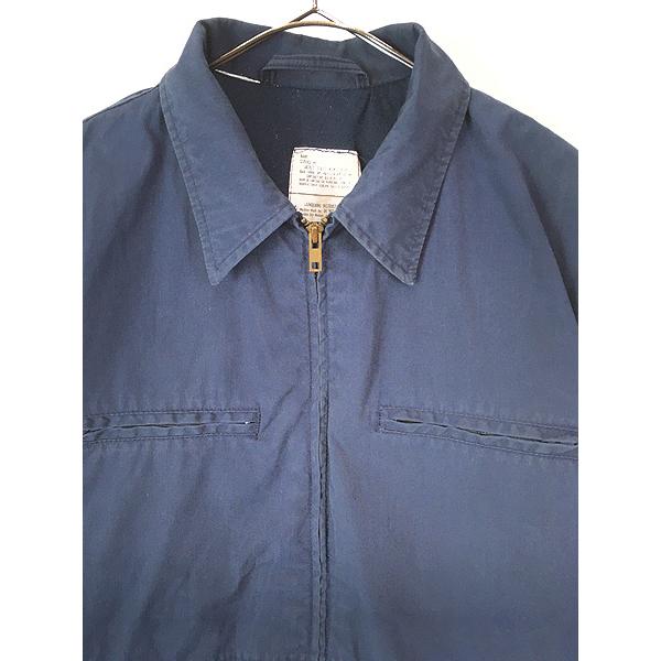 80s 米軍USN ミリタリーネイビーユーティリティジャケット　46 L 古着 80s 米軍 USN 「Utility Man's Blue」 ミリタリー ネイビー